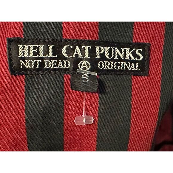 Hell Cat Punks Red Black Jacket Blazer Sz Small - Picture 2 of 7